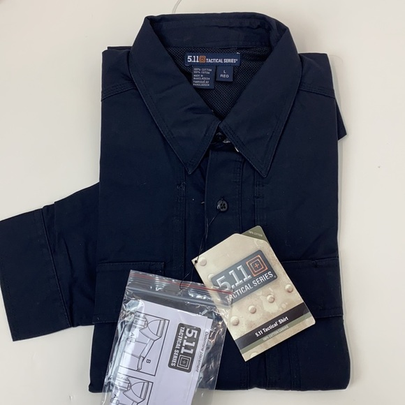 5.11 Tactical Fire Navy Long Sleeve Button Down Style 72157 - Picture 2 of 8